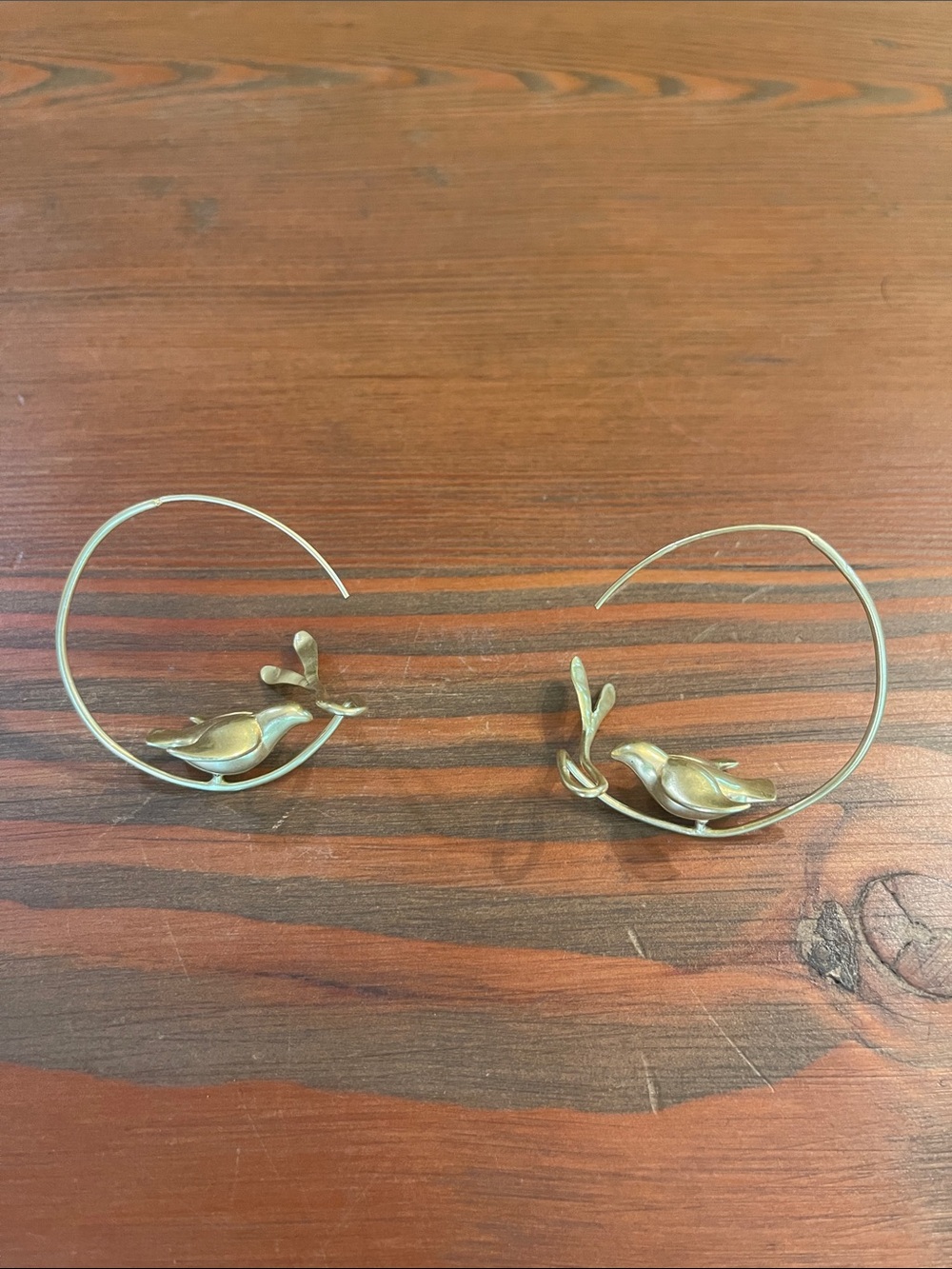 Tory Burch Gold Dove Hoop Earrings